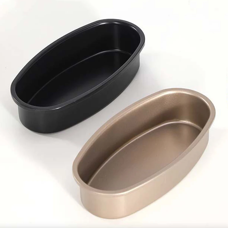 

23CM Oval Nonstick Pans Carbon Steel Cake Mold Cheesecake Bread Loaf Pan Baking Mould Pie Tin Tray Bakeware Tool Accessories