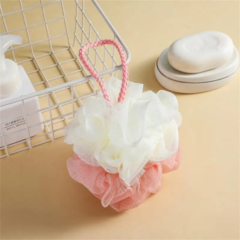 

Cotton Rope Scrub Towel Two-color Bath Flower Powerful Mud Scrub Skin Clean Tool Bubble Net Bath Scrub Bath Tools Plain Back Rub