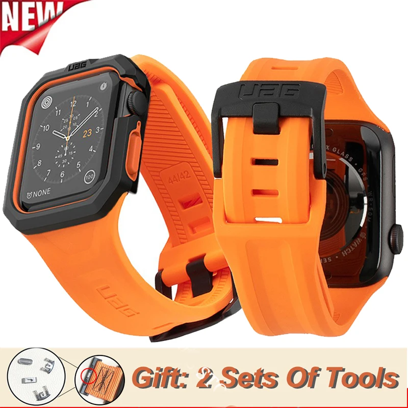 

Sport Band For Apple IWatch Series SE 44mm 40mm Bracelet Strap For Apple Watch 7 6 5 4 3 41mm 45mm 42mm 38mm Silicone Watchband
