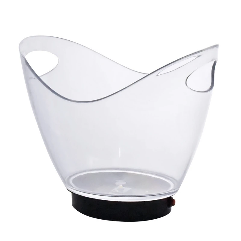 

Luminous Plastic Ice Bucket Transparent Colorful LED Ice Bucket Ice Bucket For Bar And Restaurant