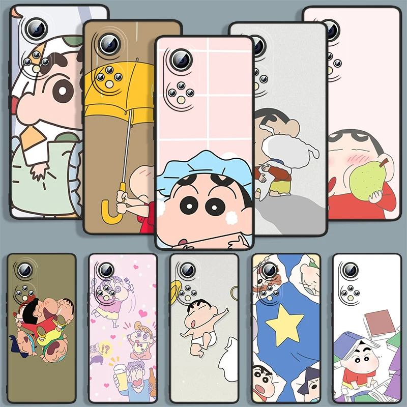 

Cartoon Anime Crayon Shin Chan Phone Case For Huawei Honor 7A 7C 7S 8 8A 8C 8X 9 9A 9C 9X S Pro Prime MAX Lite Black luxury Back