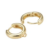 kissitty 5pair brass hoop earrings huggie hoop earring finding long lasting plated with loop ring earring 16x15x4mm
