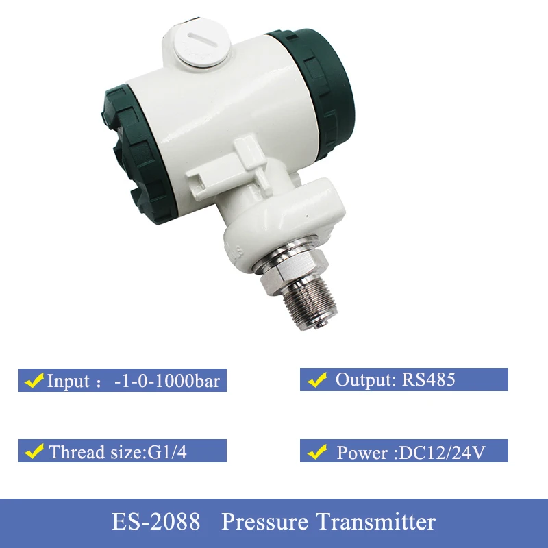 24VDC Pressure Transmitter 2088 Input -1-0-1000bar Capacitive OEM Output RS485 Sensor 2088 Pressure Transducer