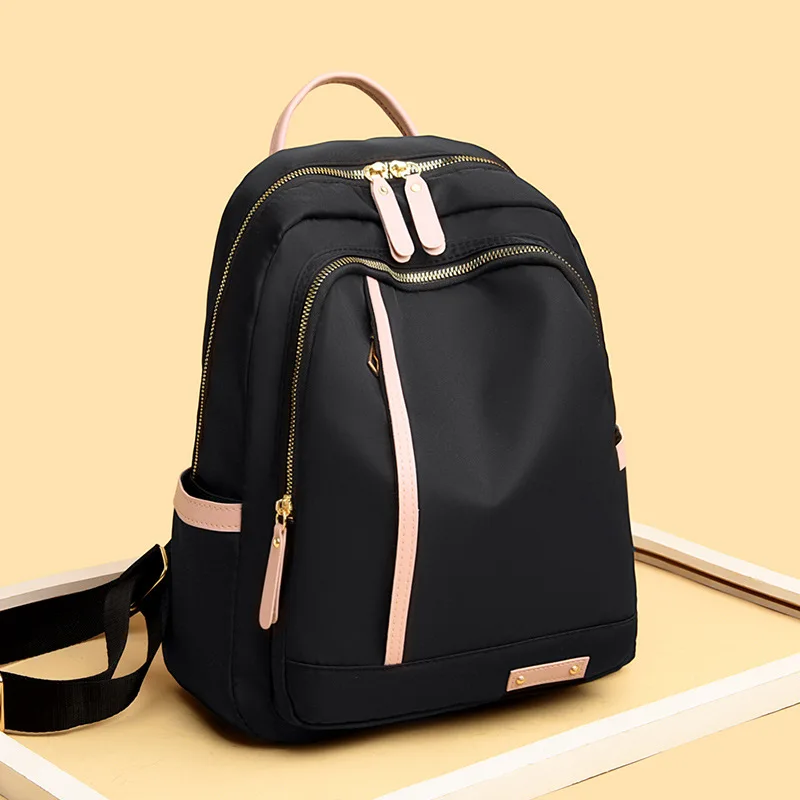 

Рюкзак для женщин контрастных цветов, вместительные школьные ранцы для подростков, водонепроницаемый дорожный рюкзак из ткани Оксфорд, Жен...