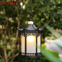 outela classical pendant light outdoor retro led lamp waterproof for home corridor decoration