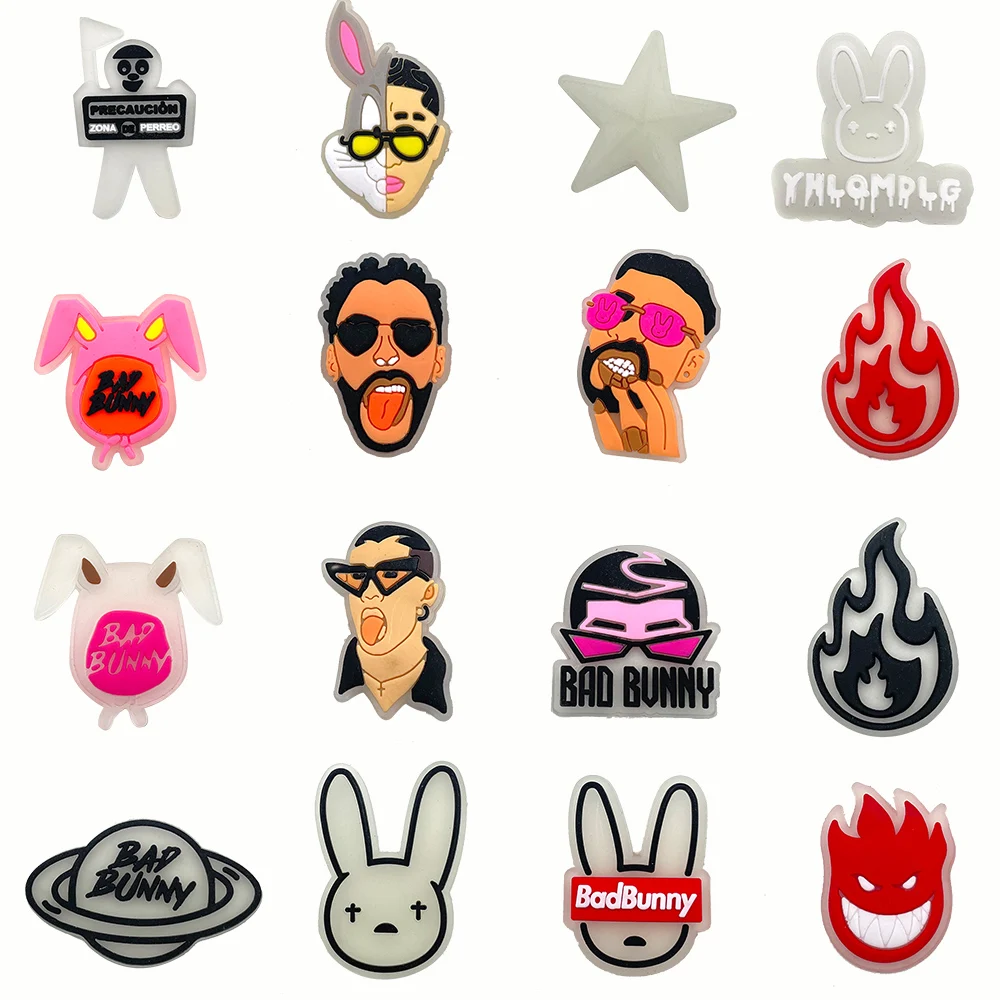 Светящиеся подвески для обуви Rogue Rabbit JIBZ 1 шт. забавное украшение подходят крючков