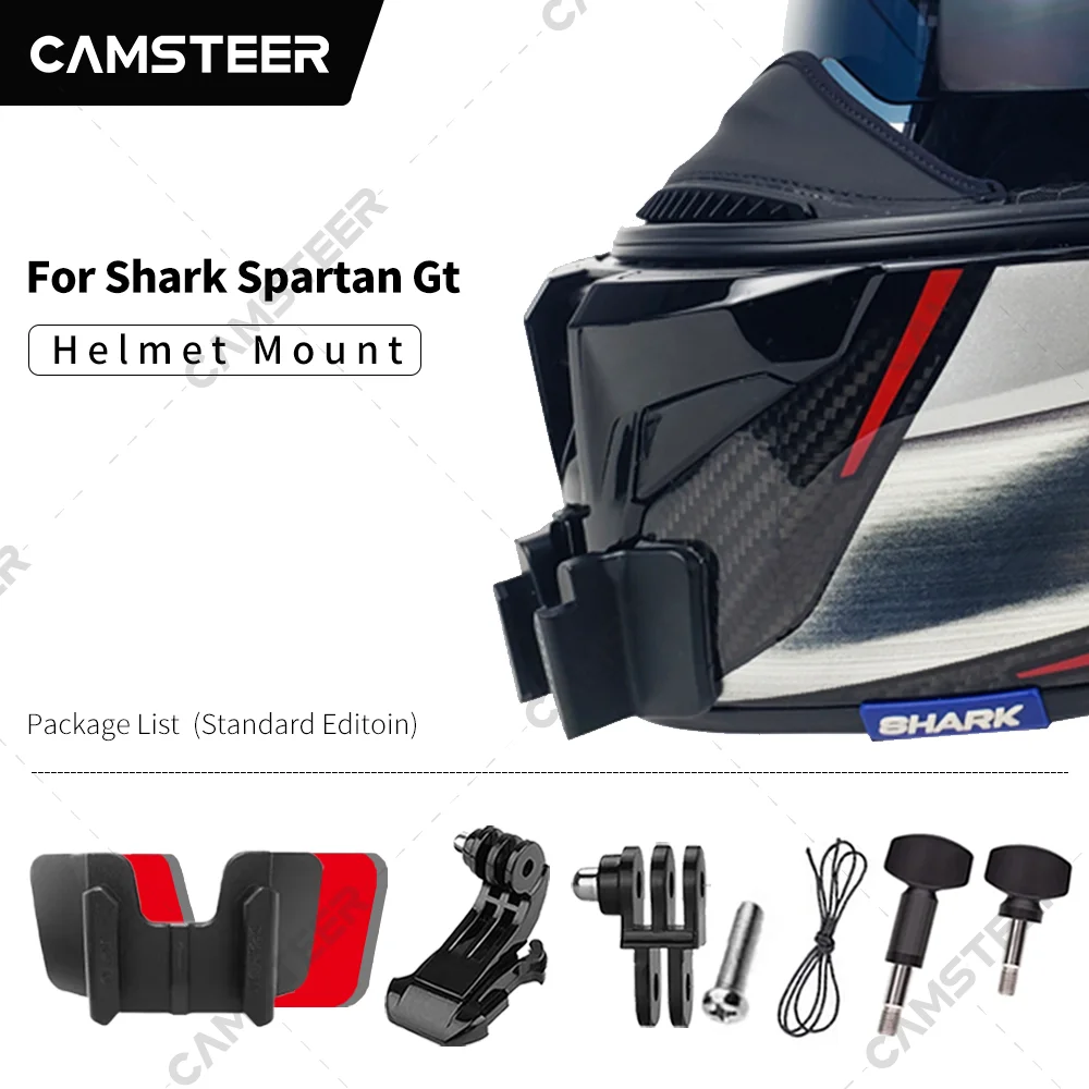 Фото Алюминиевое Крепление для шлема Shark Spartan Gt для GoPro Hero 12 11 10 9 Insta360 X4 X3 Ace pro DJI Action 3 4 №1