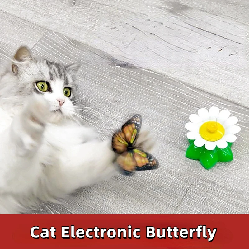 

Cat Electronic Toy Fish Interactive Electric Butterfly Cat toy Realistic Pet Cats Chew Bite Toys Pet Supplies Cats Dog Toy