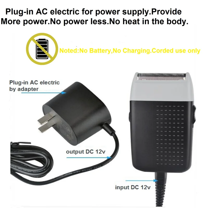Проводная электрическая бритва с сеткой профессиональная для бритья лысины