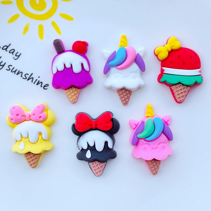 10 шт. Новинка 2022 милый мороженое кавайная мягкая резиновая задняя крышка сделай