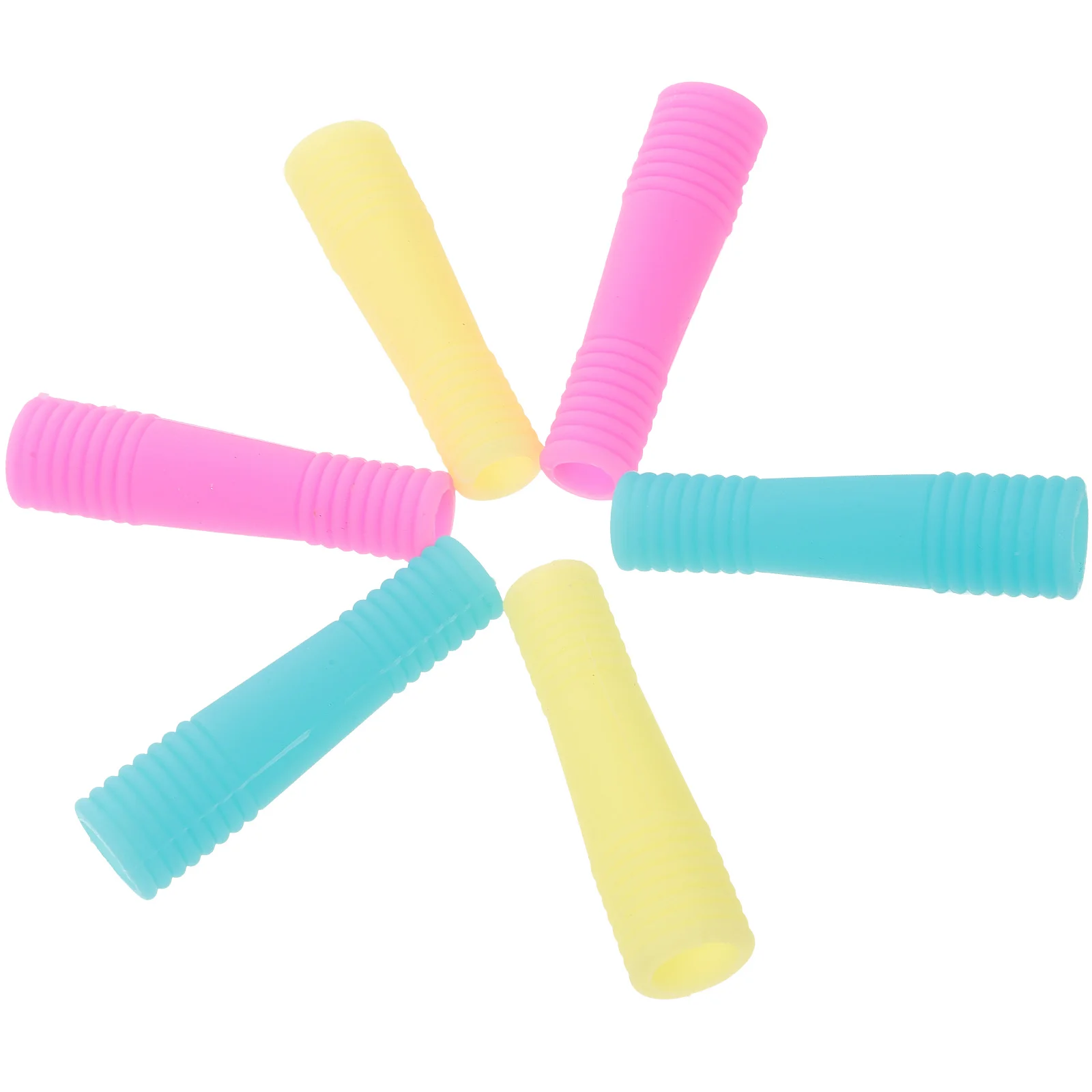 

6 Pcs Pinzas Para Uñas Tweezers Scissors Protection Eyelash Caps Tip Sleeve Covers Silicone Case Protector