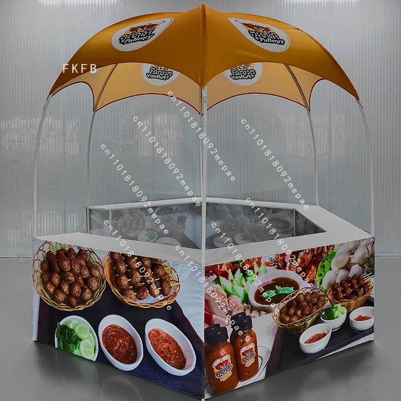 Фото Высококачественный водонепроницаемый складной портативный шатер-киоск 3x3 м для промоакций и мероприятий, транспортабельный рыночный тент №2