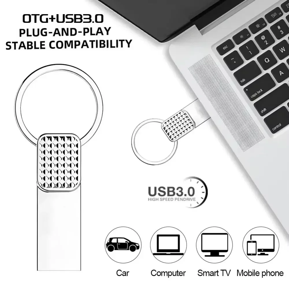 Фото Lenovo 2TB 1TB USB-накопитель Металлический USB 3.0 Pen Drive Key 512GB Type-C Высокоскоростной Pendrive 256GB Мини-флеш-накопитель USB для телефона №4