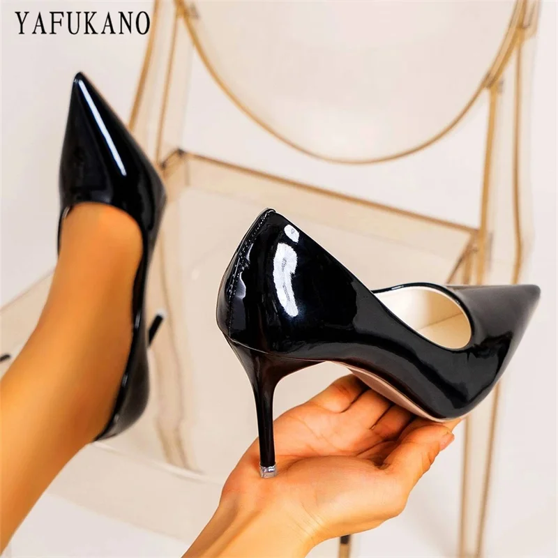 

Minimalist Point Toe Stiletto Heeled Court Pumps Fashion High Heels Black Career Work Shoes Red Party Wedding Shoes Size 34-41