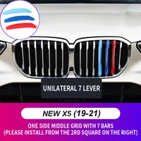 3pcs abs for bmw x5 g05 2019 2021 car racing grille strip trim clip m power performance front grille buckle cover sticker 3d new