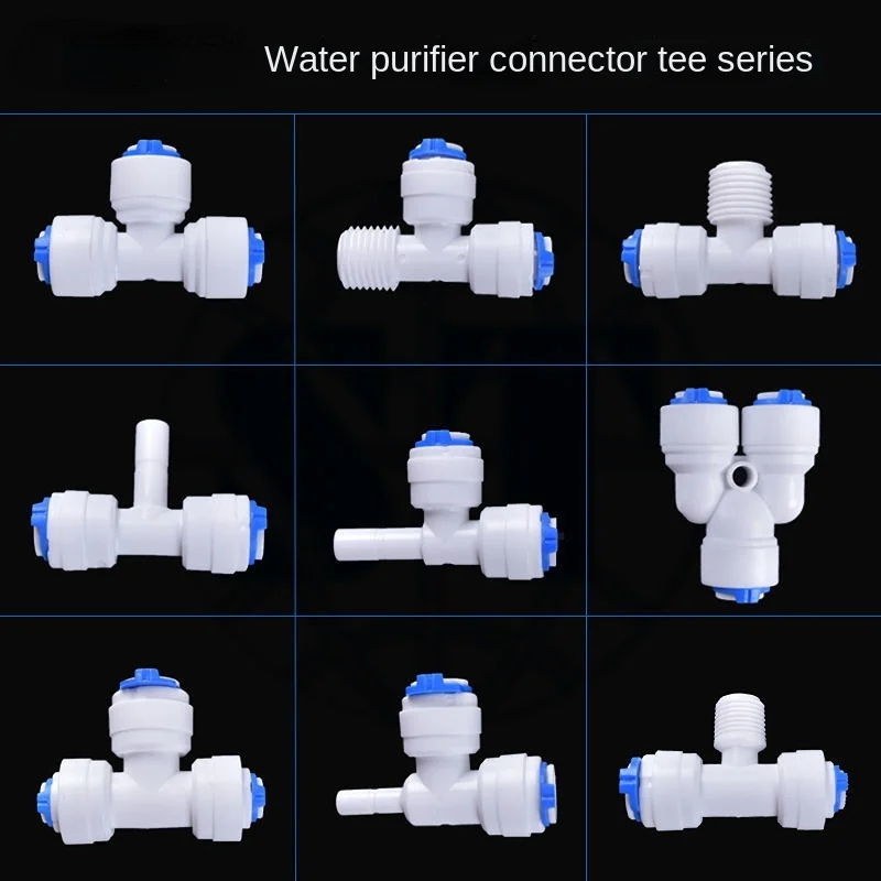 

1/4" 3/8" OD Hose Tube 1/4" 3/8" Plastic Pipe Quick Connectors RO Water Connector Fittings Reverse Osmosis System
