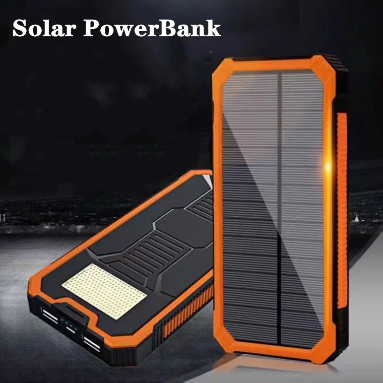

Huge Capacity Solar Power Bank 80000mAh Dual-USB Waterproof Solar Power Bank Battery Charger For All Phone Iphone Huawei Xiaomi