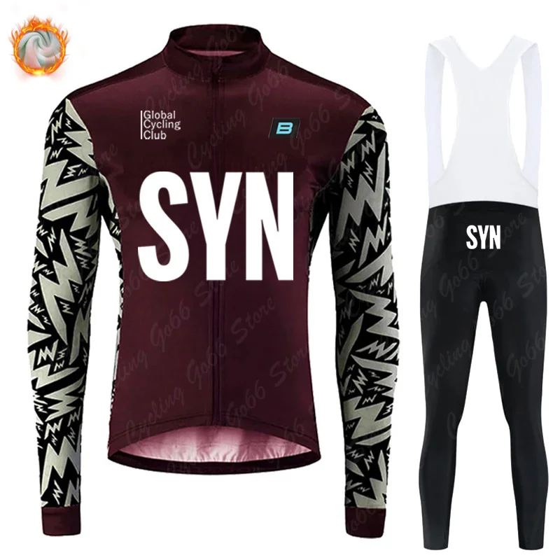 Зимний велосипедный комплект SYN термофлисовая одежда для велосипеда трикотаж с