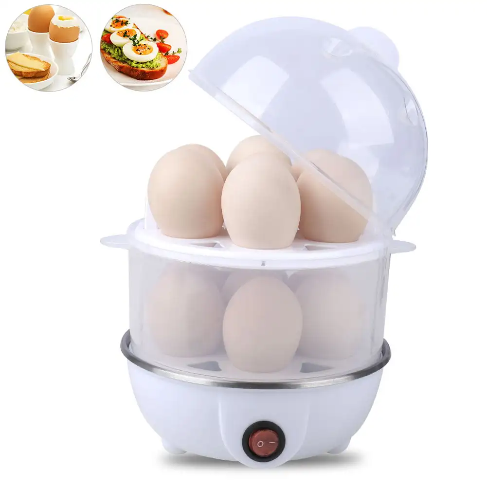 

Egg Cooker with Auto Off Rapid Egg Boiler Electric 14 Egg Capacity Hard Boiled Egg Cooker Microwave White