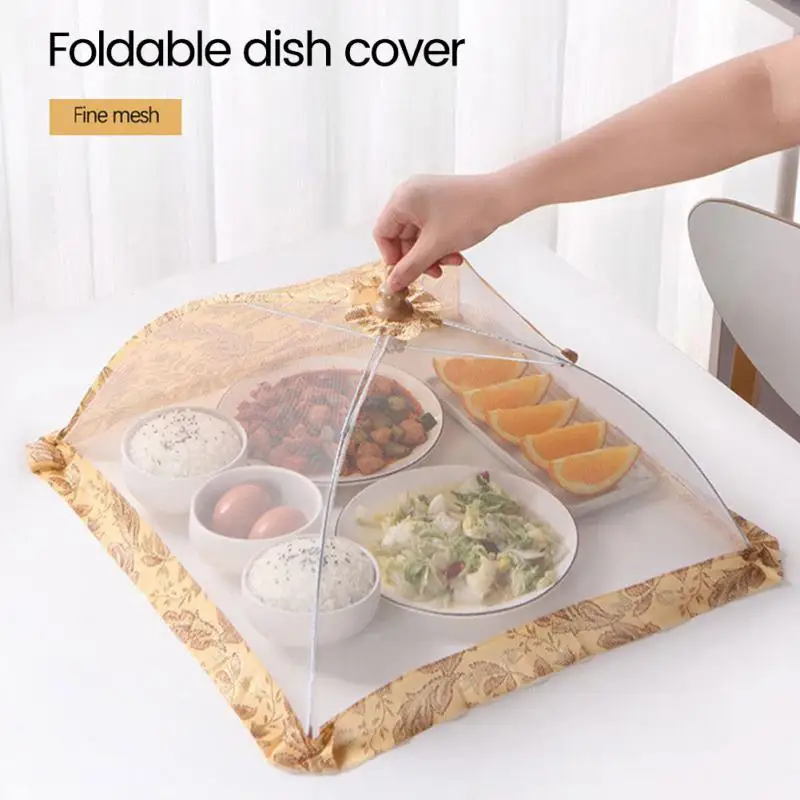 

Umbrella Style Food Cover Collapsible Picnic Barbecue Party Anti Mosquito Fly Resistant Net Tent Kitchen Gadgets Dinner Table