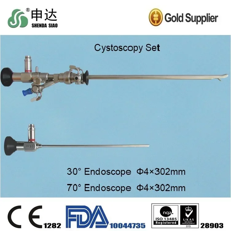 Медицинский жесткий цистоскопический набор цистоскоп эндоскоп 4х302мм