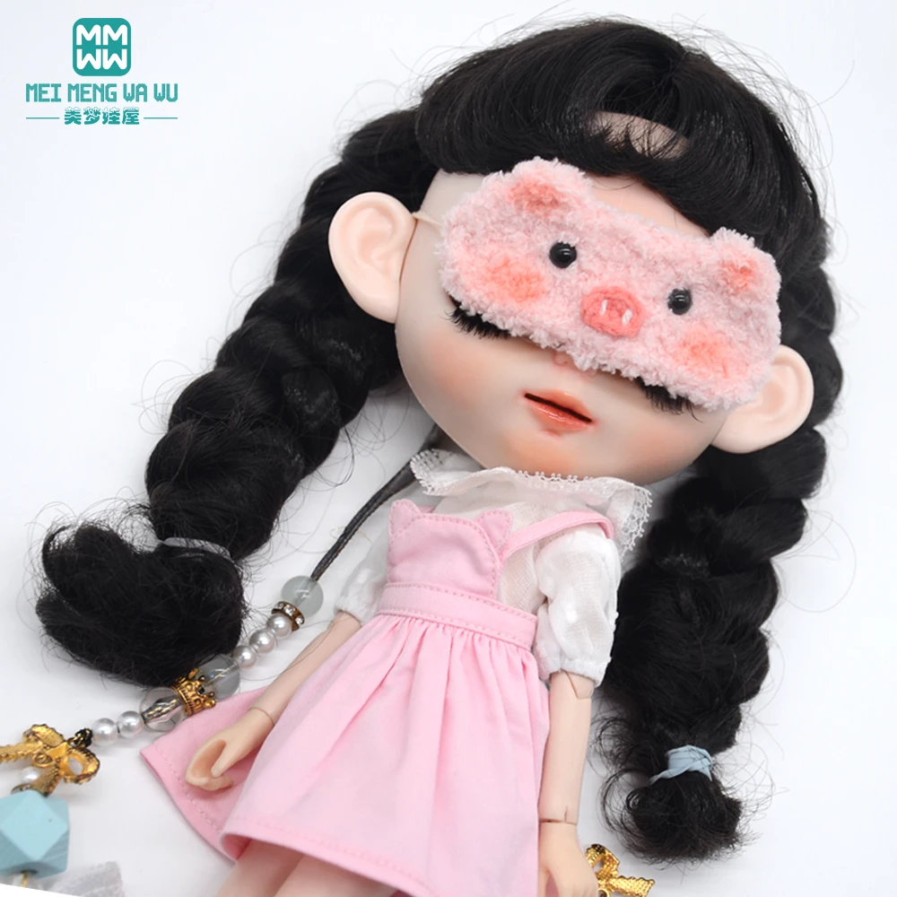 

Одежда для куклы Blyth, модная плюшевая мультяшная маска для глаз для Azone OB FR, игрушки для девочек, подарок
