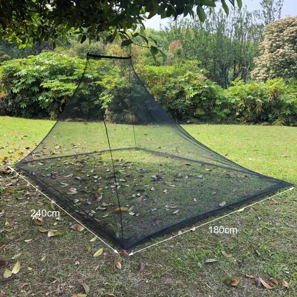 Модная уличная сверхлегкая дышащая сетка от насекомых черная навес москитная