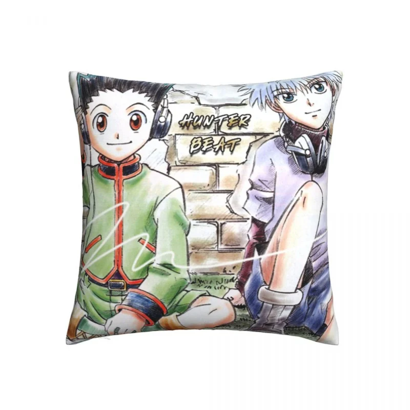 

Hunter X Hunter Gon And Killua Pillowcase Printed Fabric Cushion Cover Decoration manga Pillow Case Cover Seat Zippered 40*40cm