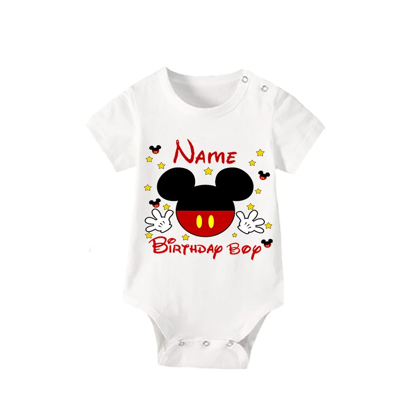 Family Matching Pajamas Exclusive Design Name Custom Birthday Celebration For Boys Cartoon Mice Gray Pajamas Set