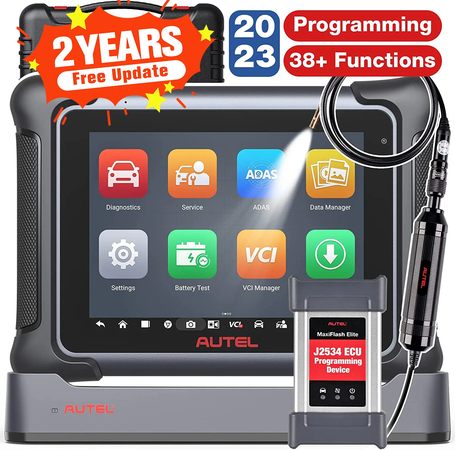 Autel Maxisys Elite2 интеллектуальная Диагностика OBD2 сканер J2534 ECU программирование