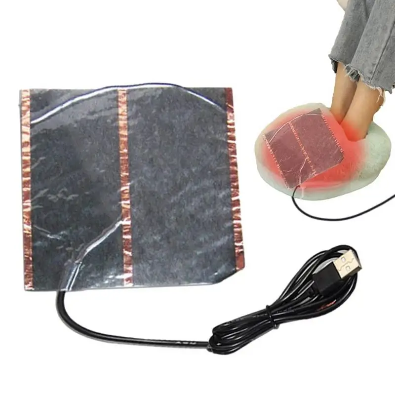 

USB Far Carbon Fiber Heating Sheet 5V USB Electric Heating Warm Pad For Mouse Pads And Feet Warmer For Outdoor Ski