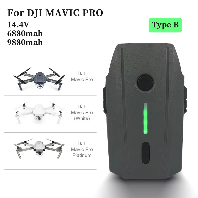 

100% Совершенно новый аккумулятор большой емкости для dji Mavic Pro / Platinum /White Smart Flight LiPo 3S 14,4 В 9880 мАч