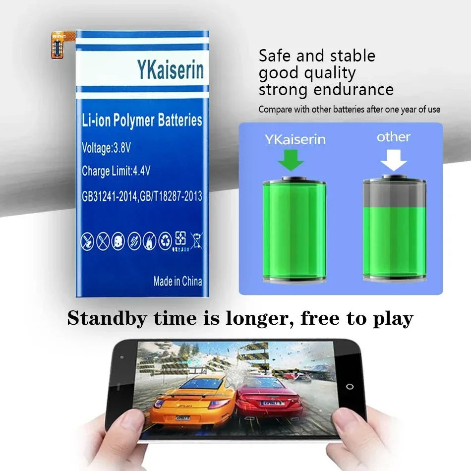 YKaiserin TLp029B2 TLp029B1 Сменный аккумулятор для Alcatel Flash Plus 2 FL02 4500 мАч Аккумуляторы