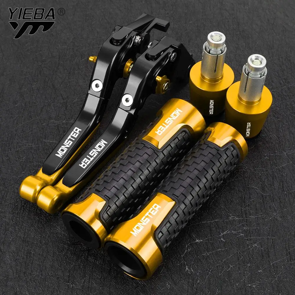 

For DUCATI M900 Monster Metallic 2001 Motorcycle Accessories Adjustable Brake Clutch Levers Handlebar Handle Bar Ends Grips Caps