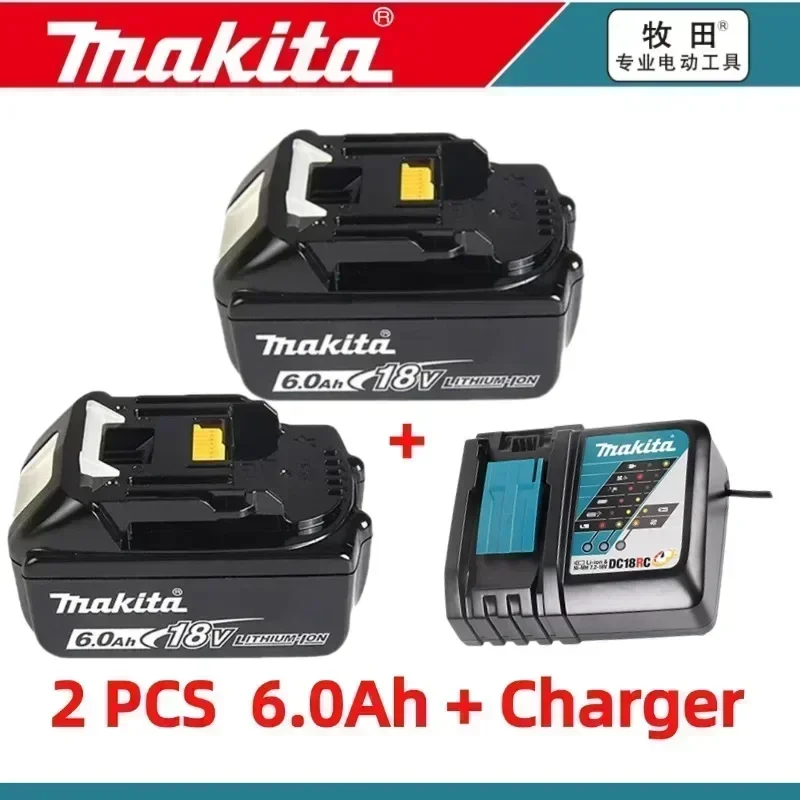 Аккумулятор 100% оригинальный Makita планшетоны для литиевых батарей 9 0 AH/6 Ah 18V BL1860B