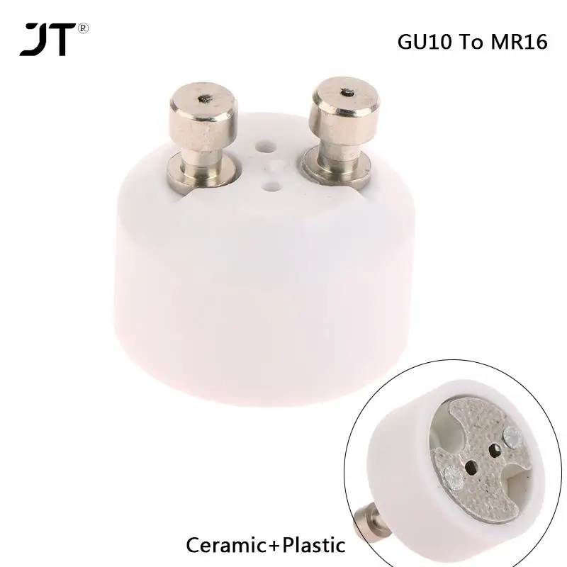 

1pc Bulb Base GU10 To MR16 Ceramic Socket Base Halogen LED Light Bulb G4 GU5.3 GY6.35 Pin Adapter White Converter Lamp Holder