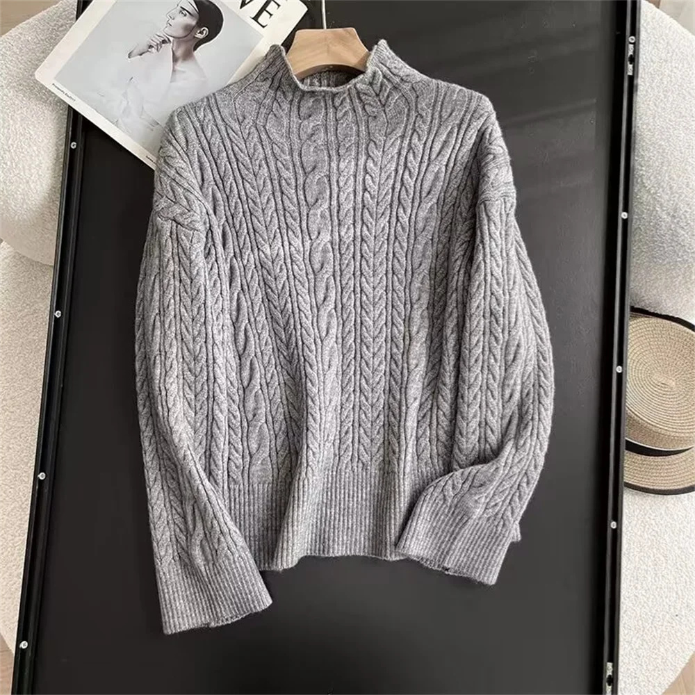 PB &amp ZA2024 Новая зимняя женская одежда Стиль чрезвычайно простой стиль Полувысокая