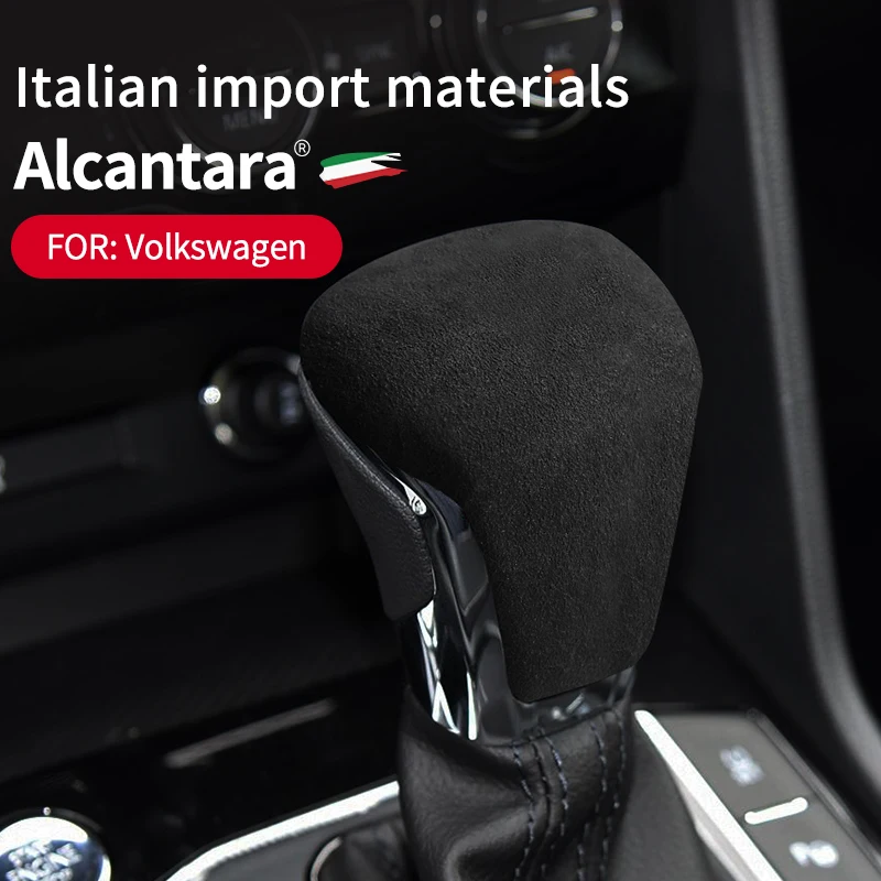

Alcantara Suede Car Leather Gear Shift Knob Cover Decorative Sticker For 17 models - to date Volkswagen Tiguan L Accessory