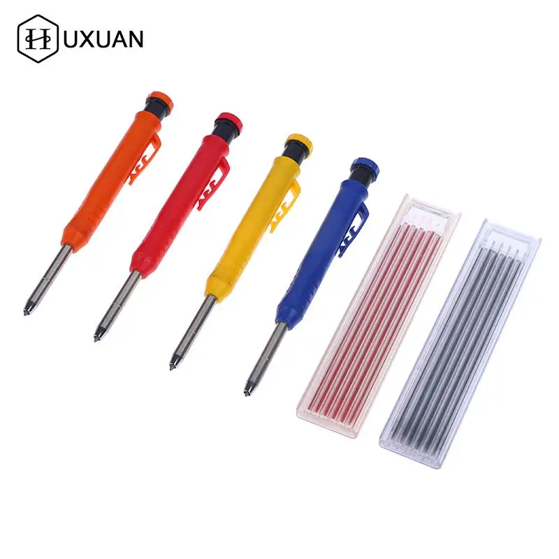 

Твердый плотничный карандаш со встроенной точилкой, механический деревообрабатывающий строительный карандаш, линия, рисование, маркеры, принадлежности