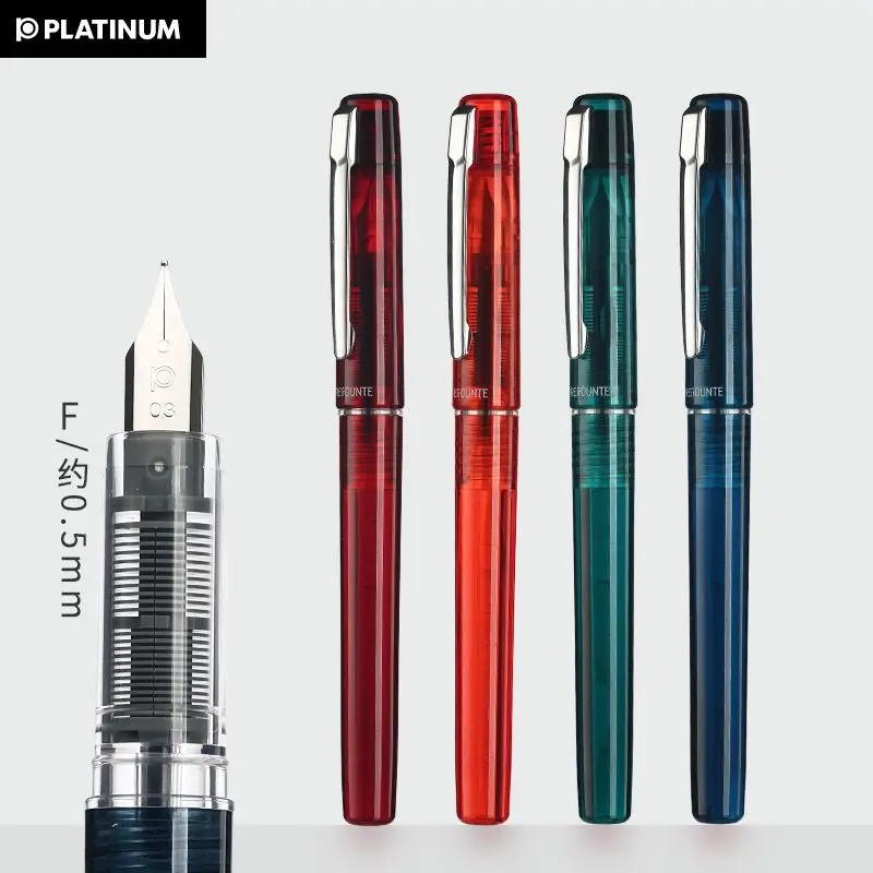 

Japan PLATINUM Fountain Pen F Students' Special Calligraphy Practice PPF-800 Fountain Pen