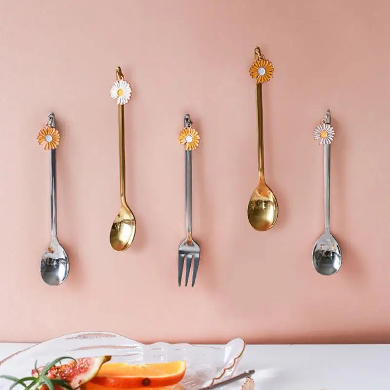 

Milk Coffee Stirring Spoons Spoons Forks Travel Cake Coffee Honey Soup Stirring Spoons Stainless Steel Donuts Candy Spoon Forks