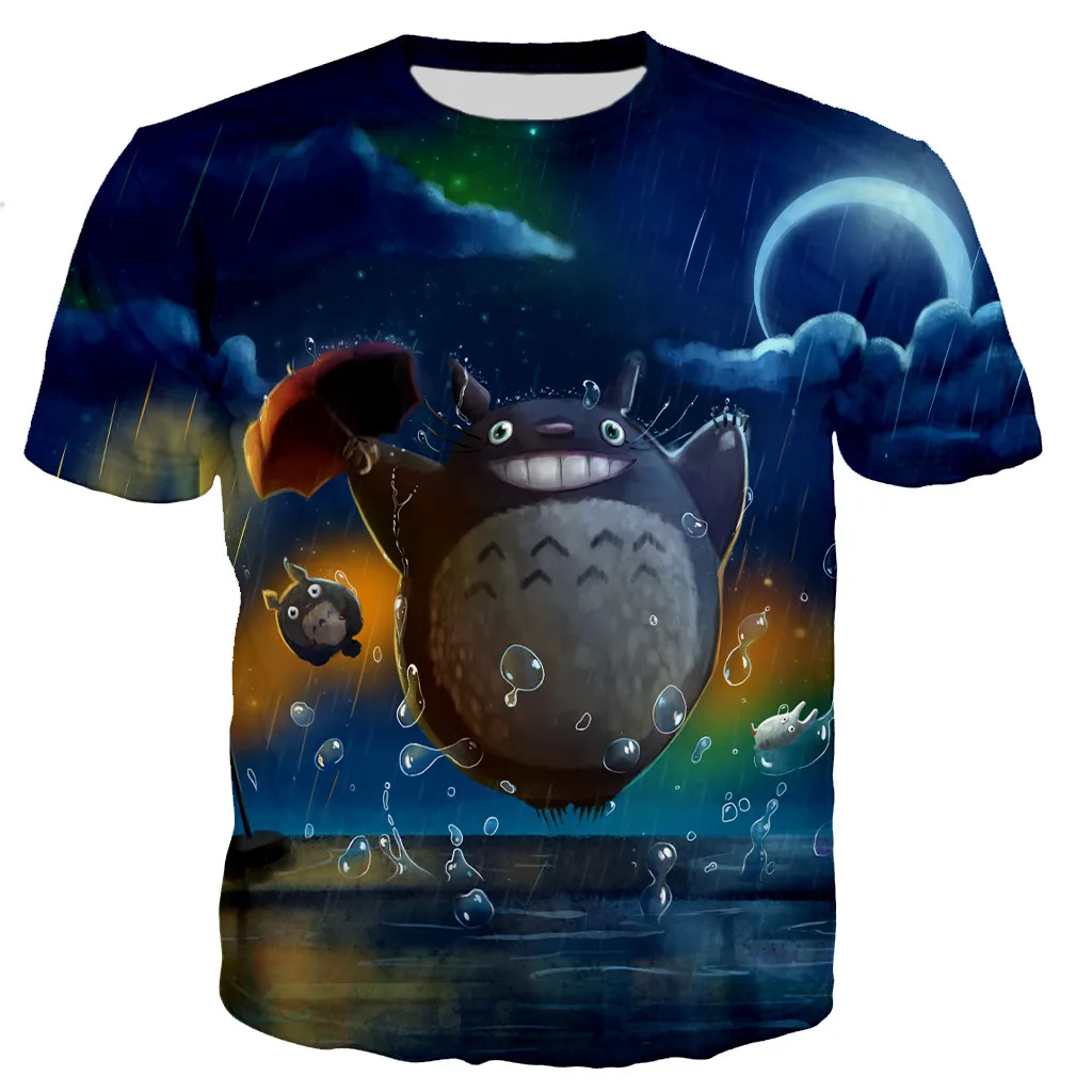 

2023 Hot Sale Anime Totoro 3D Printed T-shirt Men Women Fashion Casual Harajuku Summer T-shirt Short Sleeve Sweatshirt Top Tee