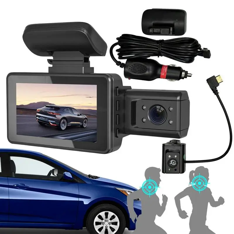 

Dashcam Front And Rear Camera DVR Car Video Recorder Vehicle Black Box FULL HD 1080P Night Vision Driver Recorder G Sensor