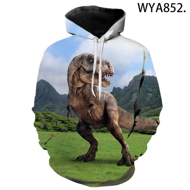 New 2023 T-rex Dinosaur 3D printed hoodies men's and women's fashion casual sweatshirt street clothings Jurassic World cool tops