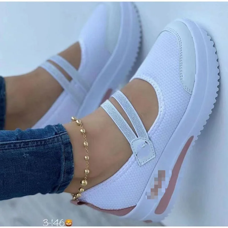 

Platform Shoes Ladies Mom Loafers Solid Color Casual Comfort Loafers Ladies Sneakers Tenis De Mujer Large Size 35~43