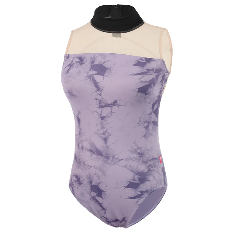 Женский балетный трико Daydance с принтом Chartreuse и стразами для танцевального