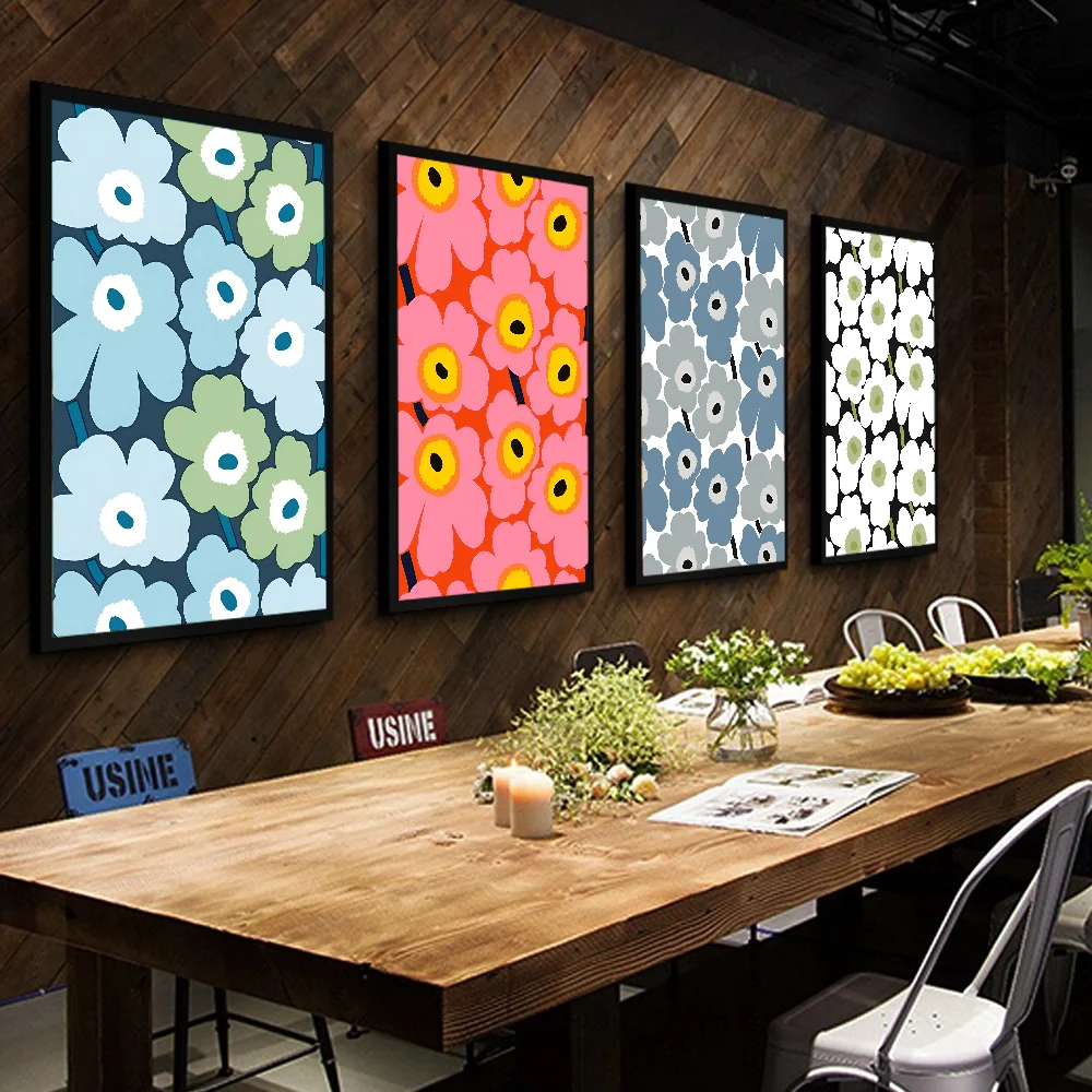 Красочные Аниме Постер С Цветком Мака Наклейки В Стиле Ретро Японский Стиль