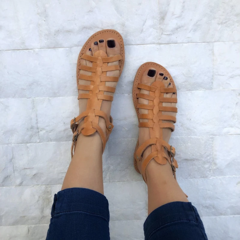 

Женские босоножки из ПУ кожи, однотонные классические повседневные сандалии с открытым носком и двойной пряжкой для отпуска, модель HM314, 2022