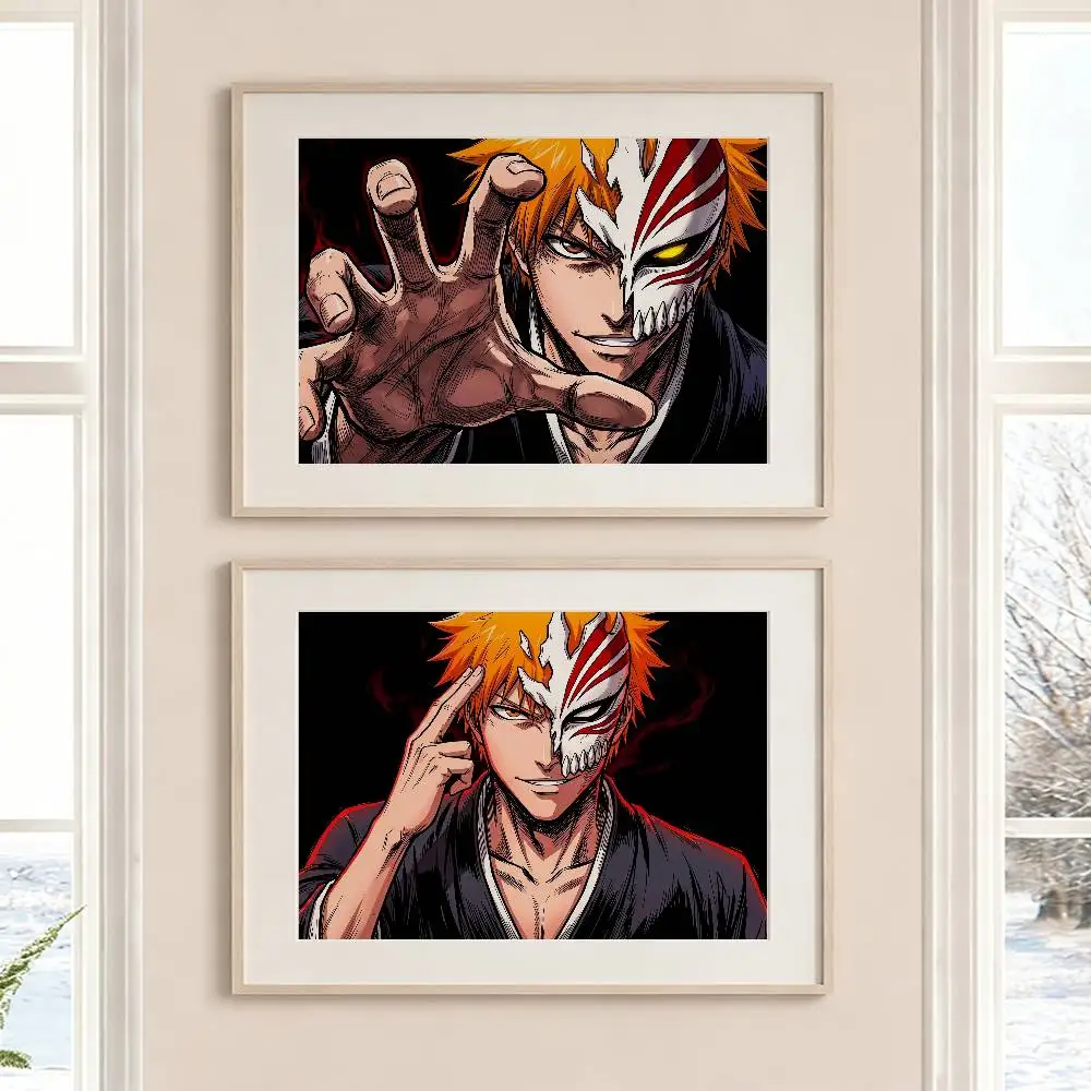 Фото B-BLEACH K-Kurosaki Ichigo Настраиваемый HD-постер для стен с самоклеящейся водонепроницаемой основой №1