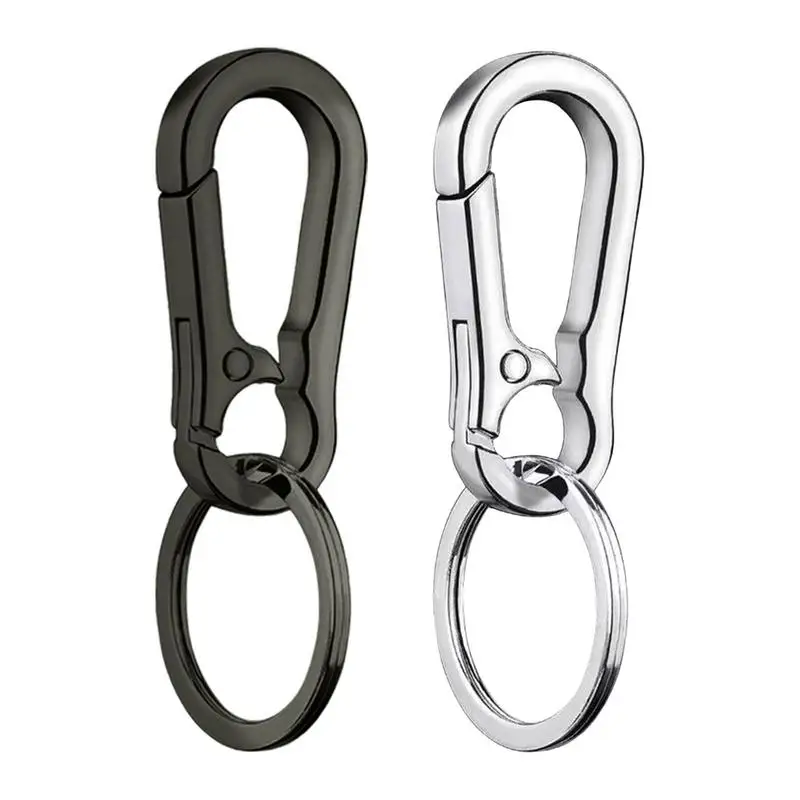 

Classic Men Stainless Steel Gourd Buckle Keychain Waist Belt Clip Anti-lost Buckle Hanging Fashion Key Ring Car Decoration Gift